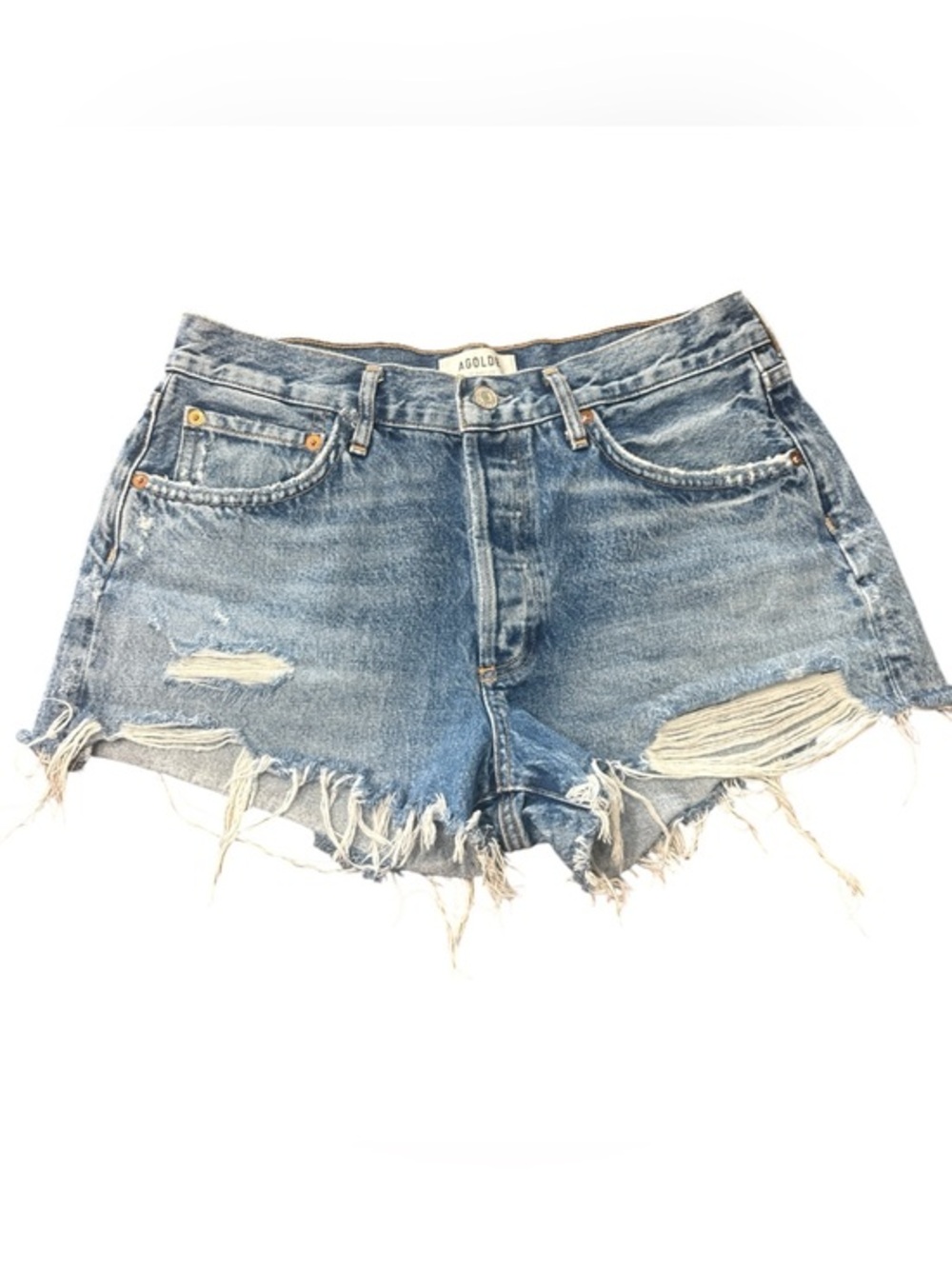 AGOLDE Parker Distressed Jean Shorts Size 28